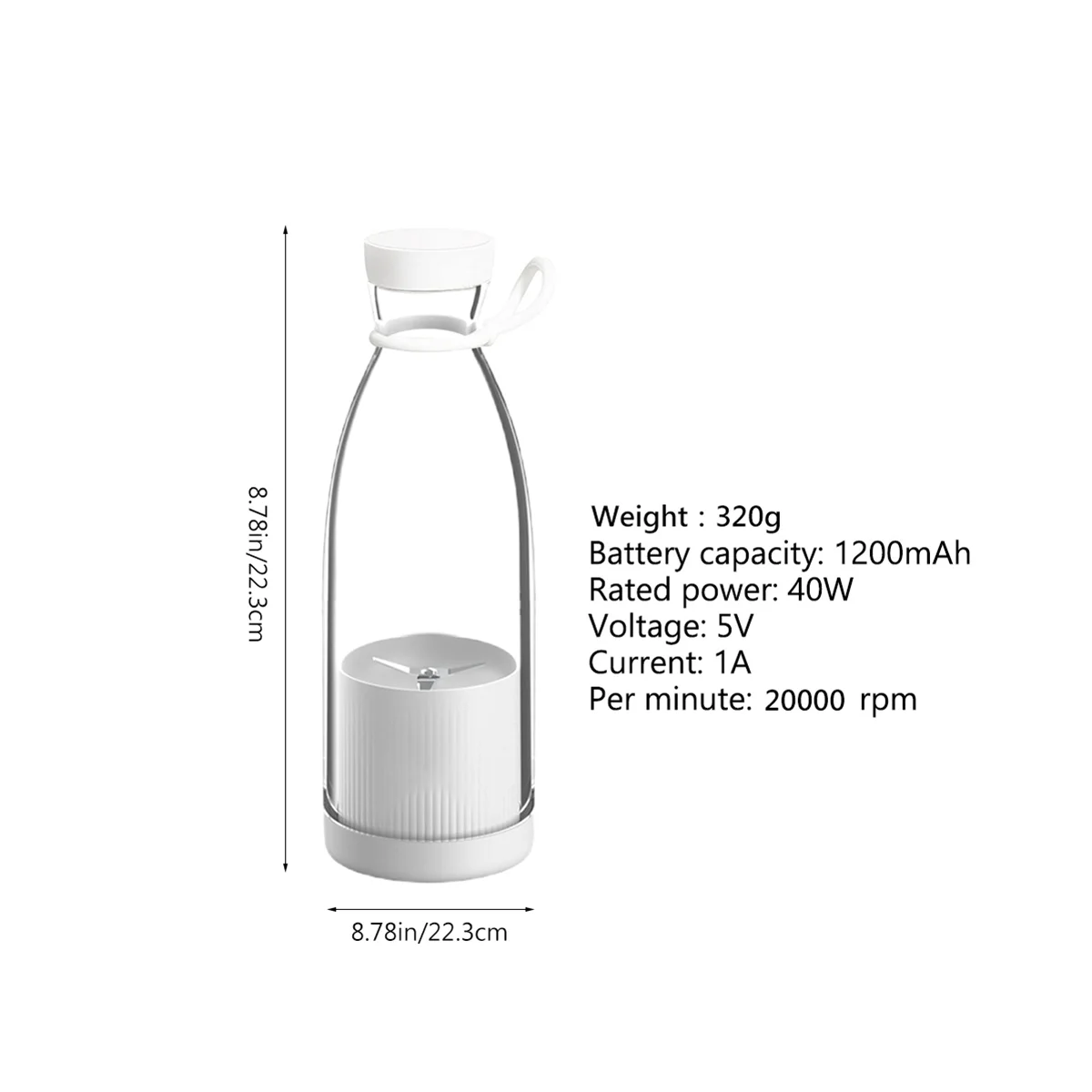 Портативный блендер на 300 мл электрические соковыжималки миксеры для фруктов USB