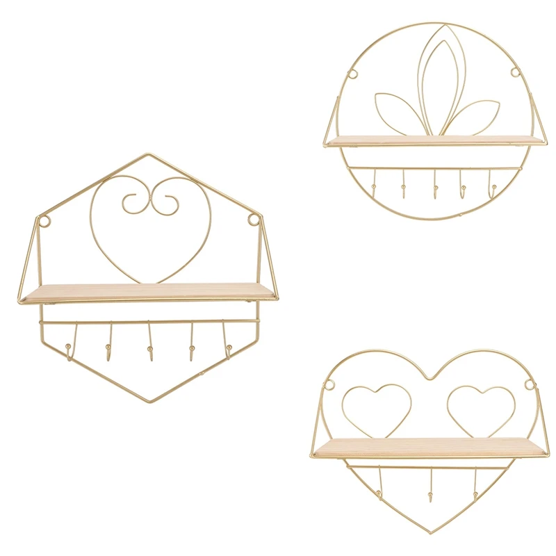 

Декоративная настенная металлическая полка с крючком-вешалкой