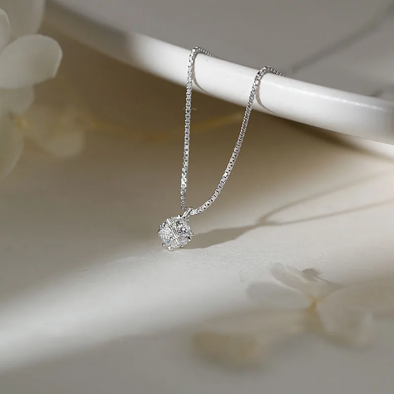 Tiqi Light Luxury High-End SenseS925Женское ожерелье из стерлингового серебра с геометрическим