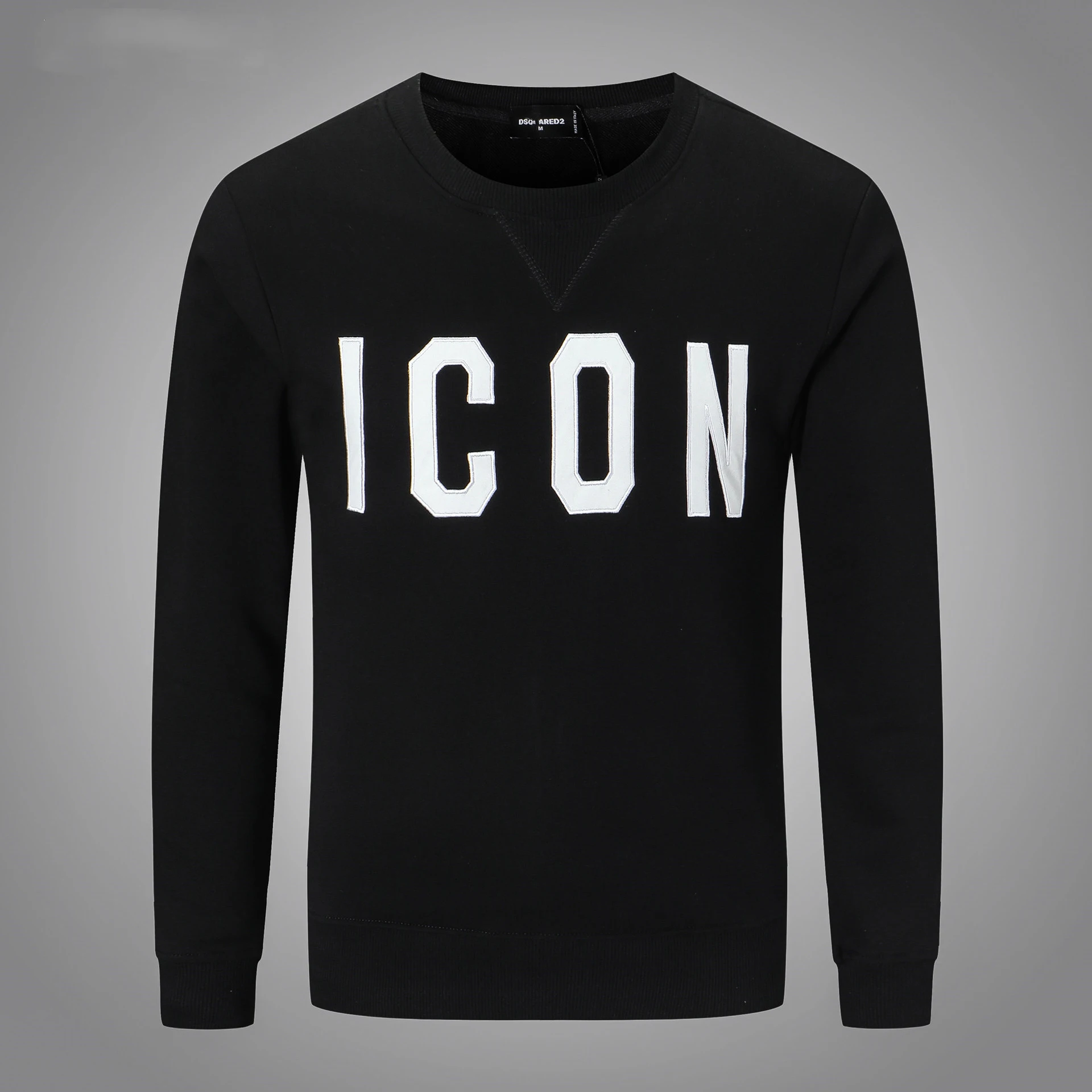 

DSQ2 Autumn And Winter New Men's Sweater Pullover Slim Casual Round Neck Tide Brand Fashion Letter D2 Long-Sleeved Men