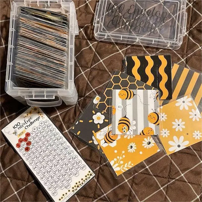 

100PCS Envelope Challenge Box Set, Budget Planner Book For Budgeting Durable Easy To Use