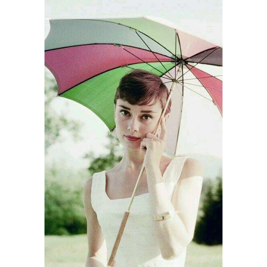 Модная женская Алмазная картина Одри Хепберн сделай сам квадратная круглая