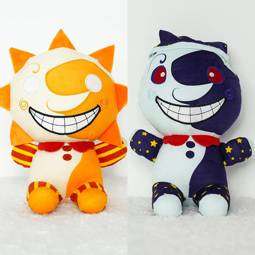 

25cm Sundrop FNAF Plush Toys Cute Soft Moondrop Stuffed Cartoon Horror Game Dolls For Kid Birthday Gift Easter Decoration