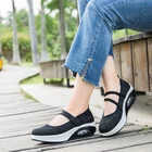 Кроссовки женские легкие на платформе, дышащие, повседневная обувь для прогулок, модная рабочая обувь на плоской подошве, с воздушной подушкой, лето