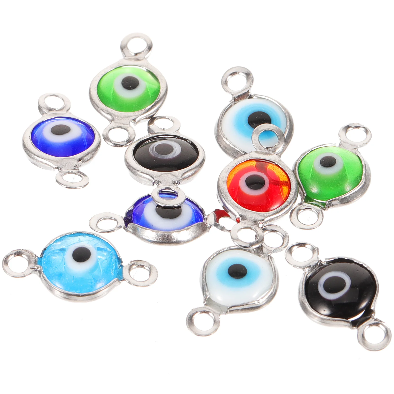 10Pcs Evil Eye Charms Evil Eye Pendant Jewelry Making Charms Jewelry Making Decors