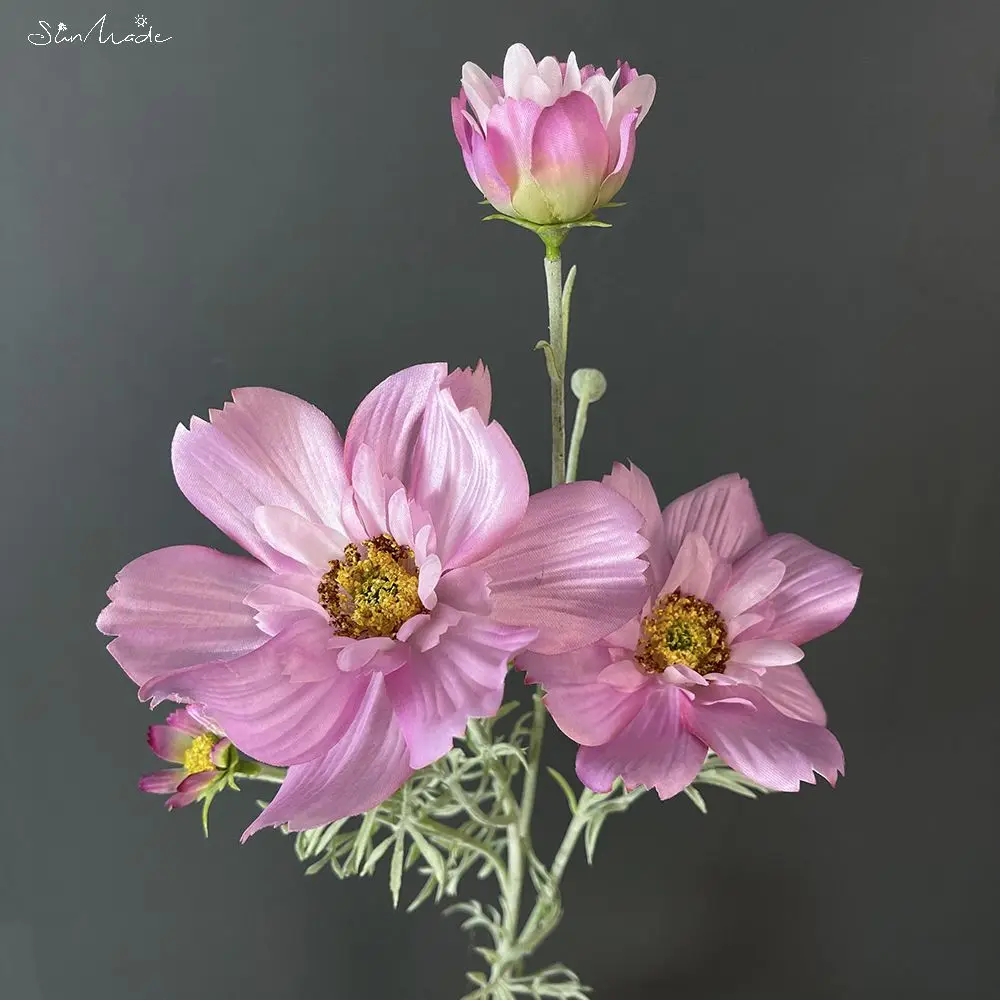 SunMade большие искусственные шелковые цветы Galsang белые и фиолетовые