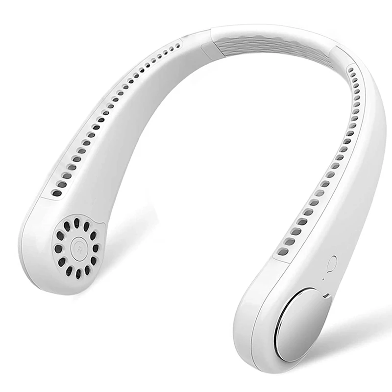 

Портативный шейный вентилятор, безлопастный шейный вентилятор, подвесной вентилятор 360 градусов Цельсия, перезаряжаемый через USB персональ...