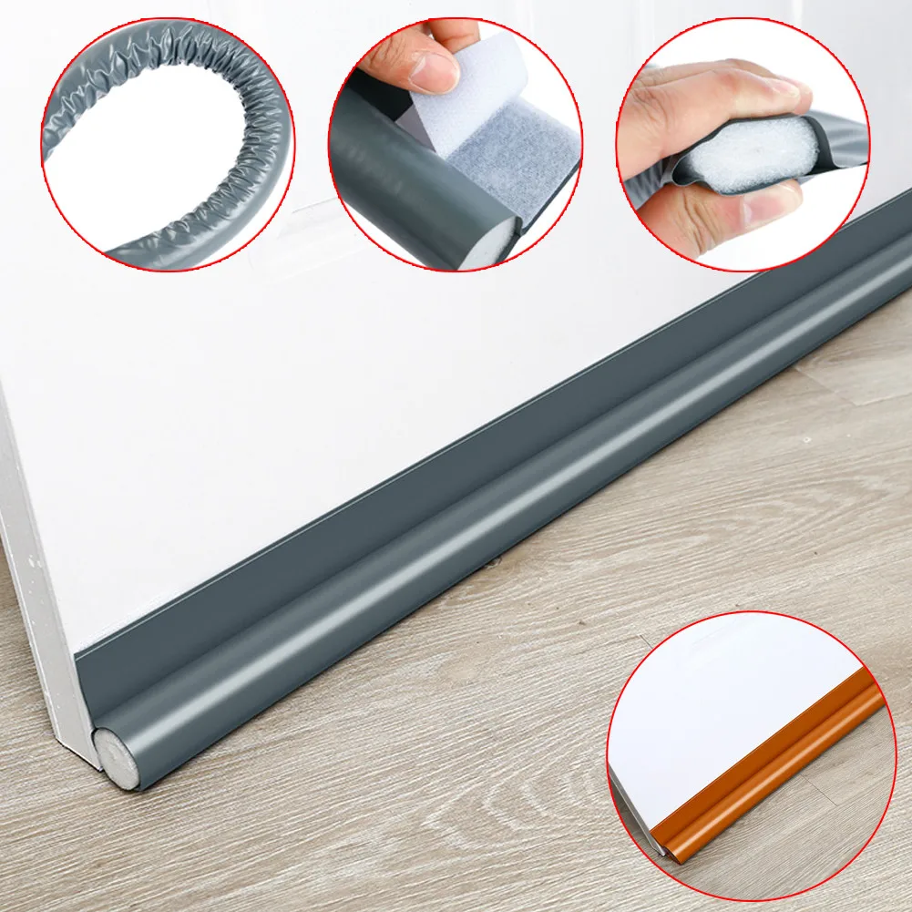 

96cm Door Sealing Strip Door Draft Excluder Bottom Seal Strip Guard Sealer Stopper Wind Sweep Blocker Windproof Hardware