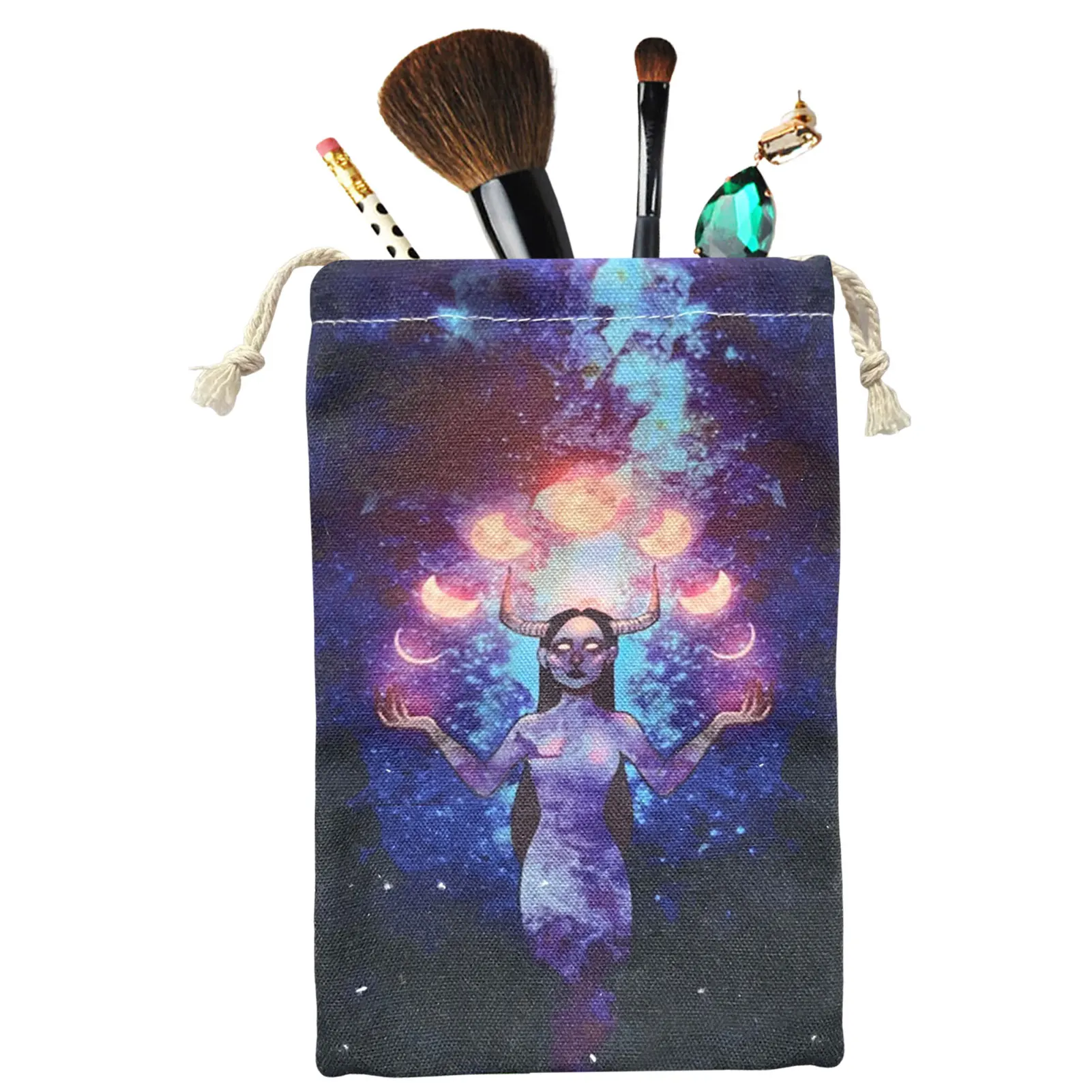 

Tarot Card Bag Phase Of The Moon Printed Tarot Rune Dice Bag Drawstring Gift Bags Oracle Cards Bag For Card Game Witchcraft