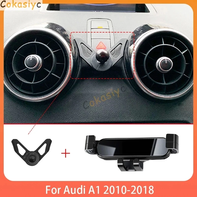 Фото Автомобильный держатель для телефона для Audi A1 Sportback 8XA 8XF 2010-2018, поддержка мобильного телефона, специальный фиксированный кронштейн, подставка, аксессуары для интерьера №1