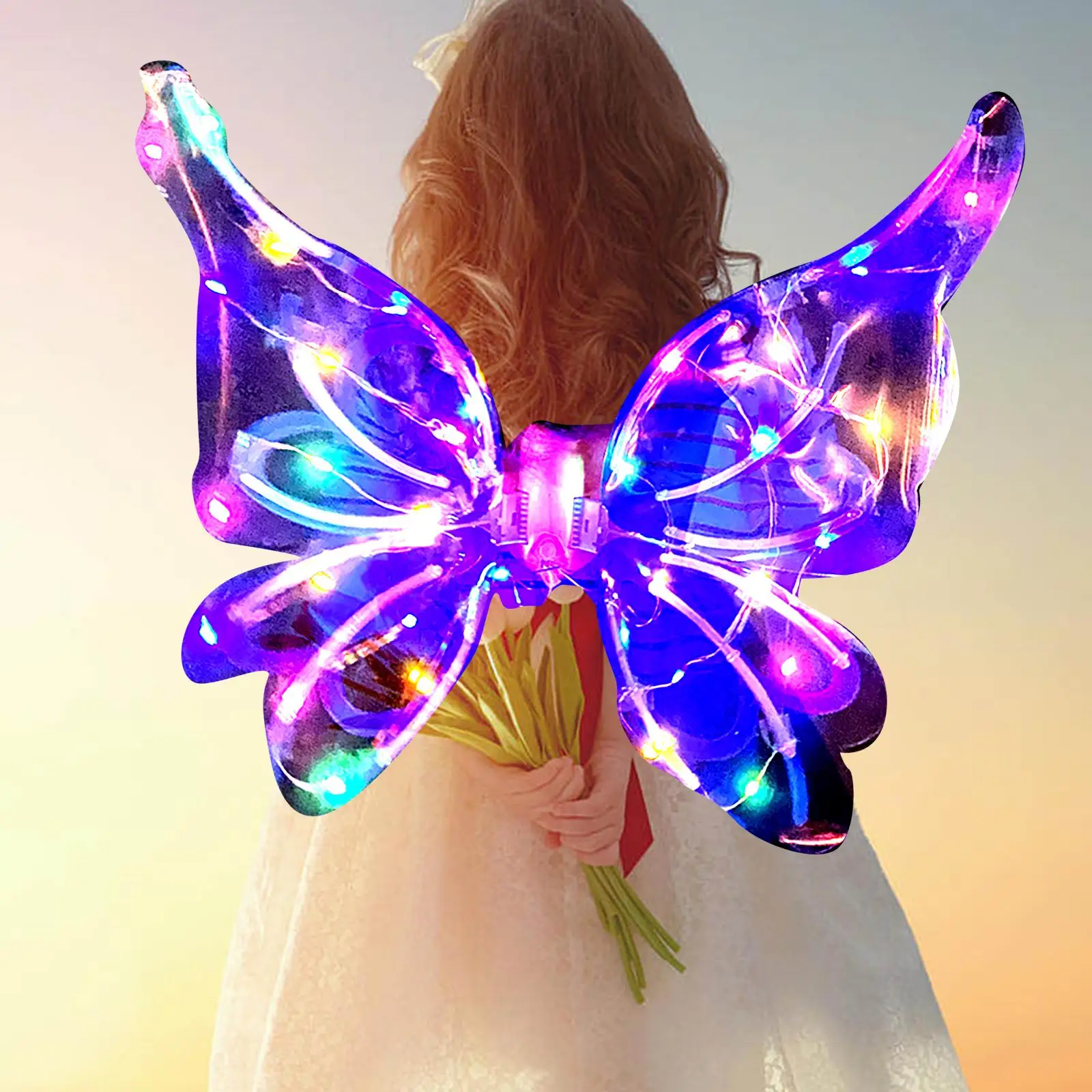 

Light up Fairy Wing Pretend Led Butterfly Wing for Girls for Birthday Festivals Stage Performance Holiday Christmas
