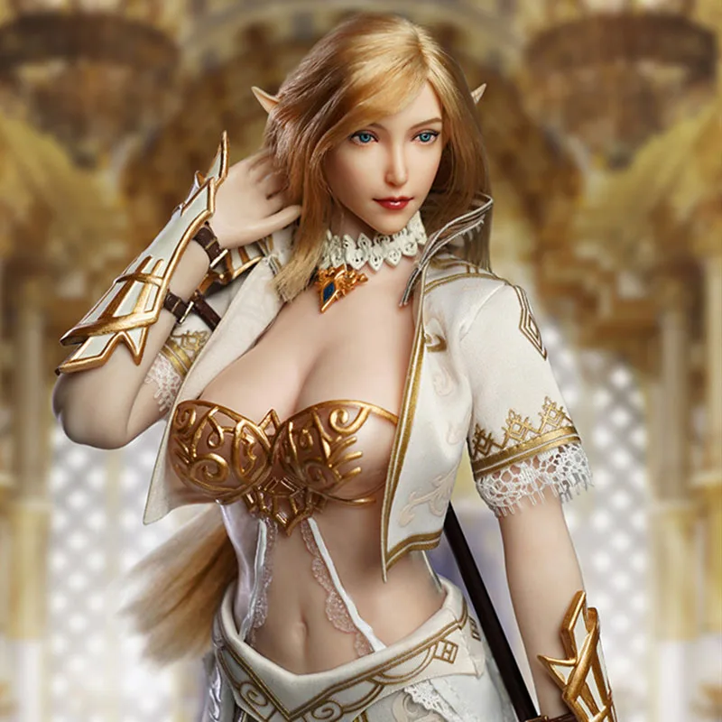 

1/6 SUPER DUCK SET043 Female Fairy Elf Head Sculpt and Clothes Accessories Model Fit 12'' Action Figure Body