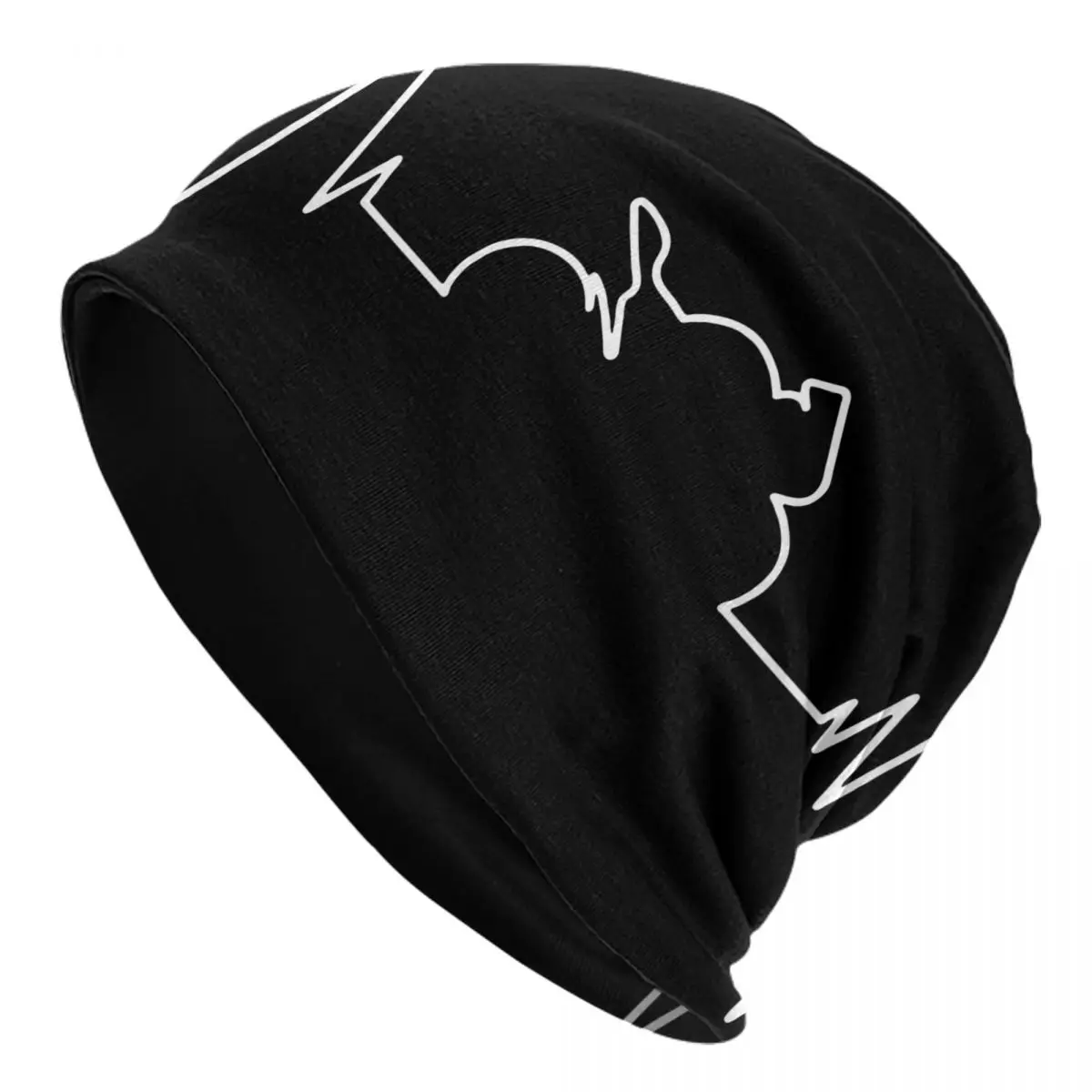 

Motorcycle Cool Sport Motorcycle Heartbeat Skullies Beanies Hats Hip Hop Unisex Outdoor Caps Warm Head Wrap Bonnet Knit Hat