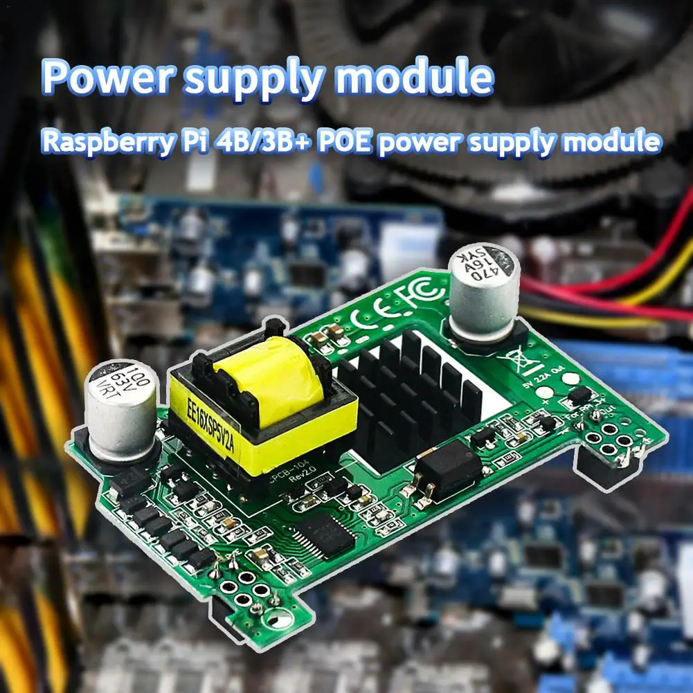 

Power Module Raspberry Pi PoE HAT 5V Ethernet Active Power Supply HAT with heat sink for Raspberry Pi 4 model B/3B+ heat sink