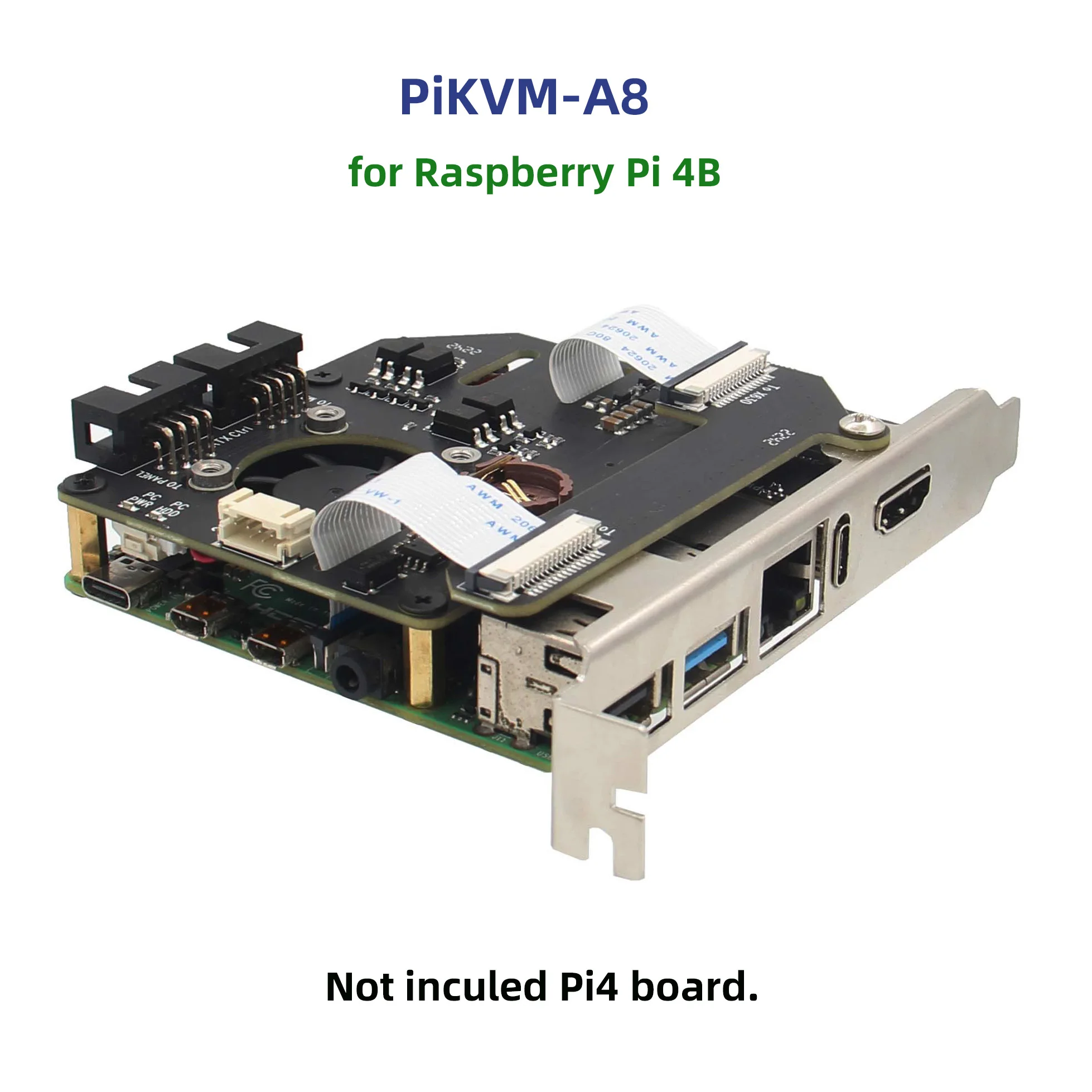 Raspberry Pi 4B PCIe KVM over IP PiKVM-A8,  PiKVM v3 PoE ATX HDMI CSI