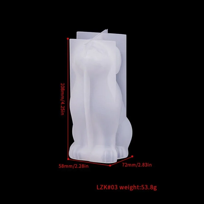 3d кошки собаки животные искусственная кожа подсвечник полимерные формы