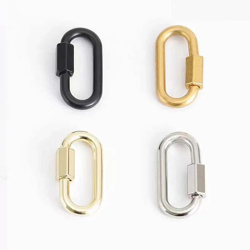 1 шт. съемный карабин, застежка, кольцо для брелока, Стальной Овальный винтовой замок, быстросъемное кольцо для блокировки, открывающийся соединитель, пряжка, аксессуар