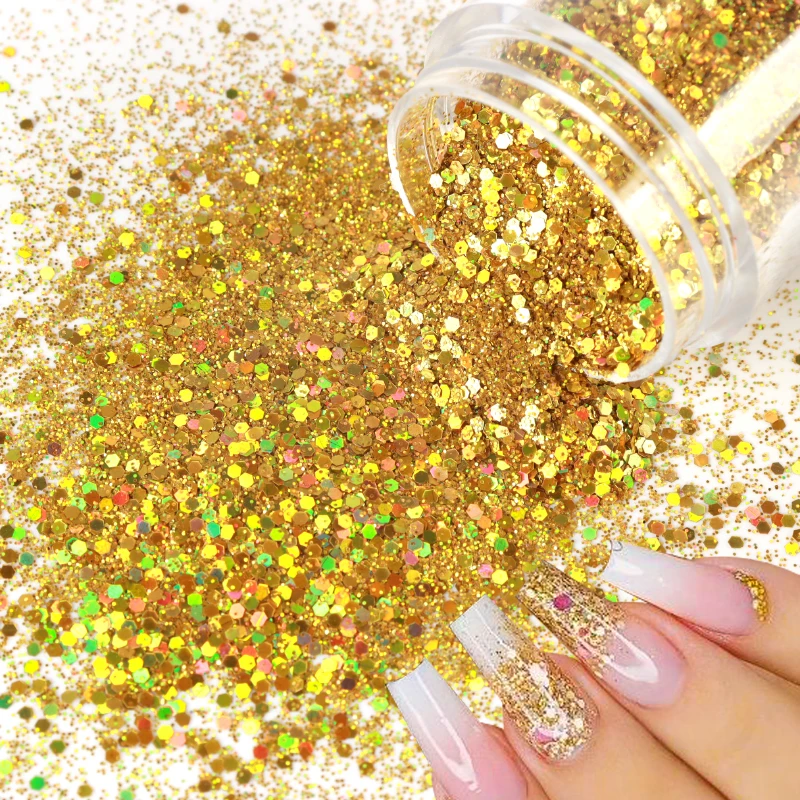 

Holographic Nail Glitter Powder Sequins Decoration Laser Flakes Mixed Spangles Pigment Nails Accessories for Gel Polish Supplies