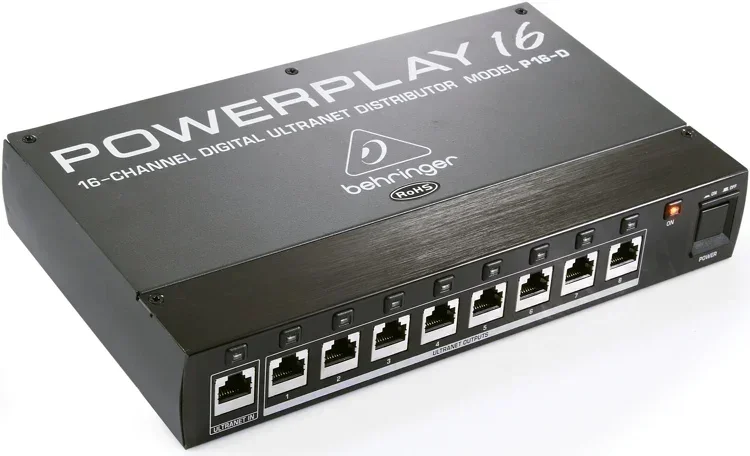 Behringers Powerplay P16-D 16-канальный распределительный модуль Персональная система