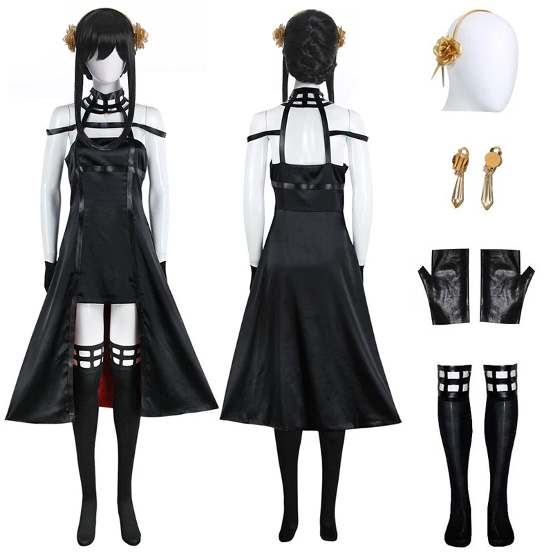 

Костюм для косплея по мотивам аниме шпион Икс семья Ивера брайера, платье с париком, готическая Черная красная юбка, костюмы на Хэллоуин для ...
