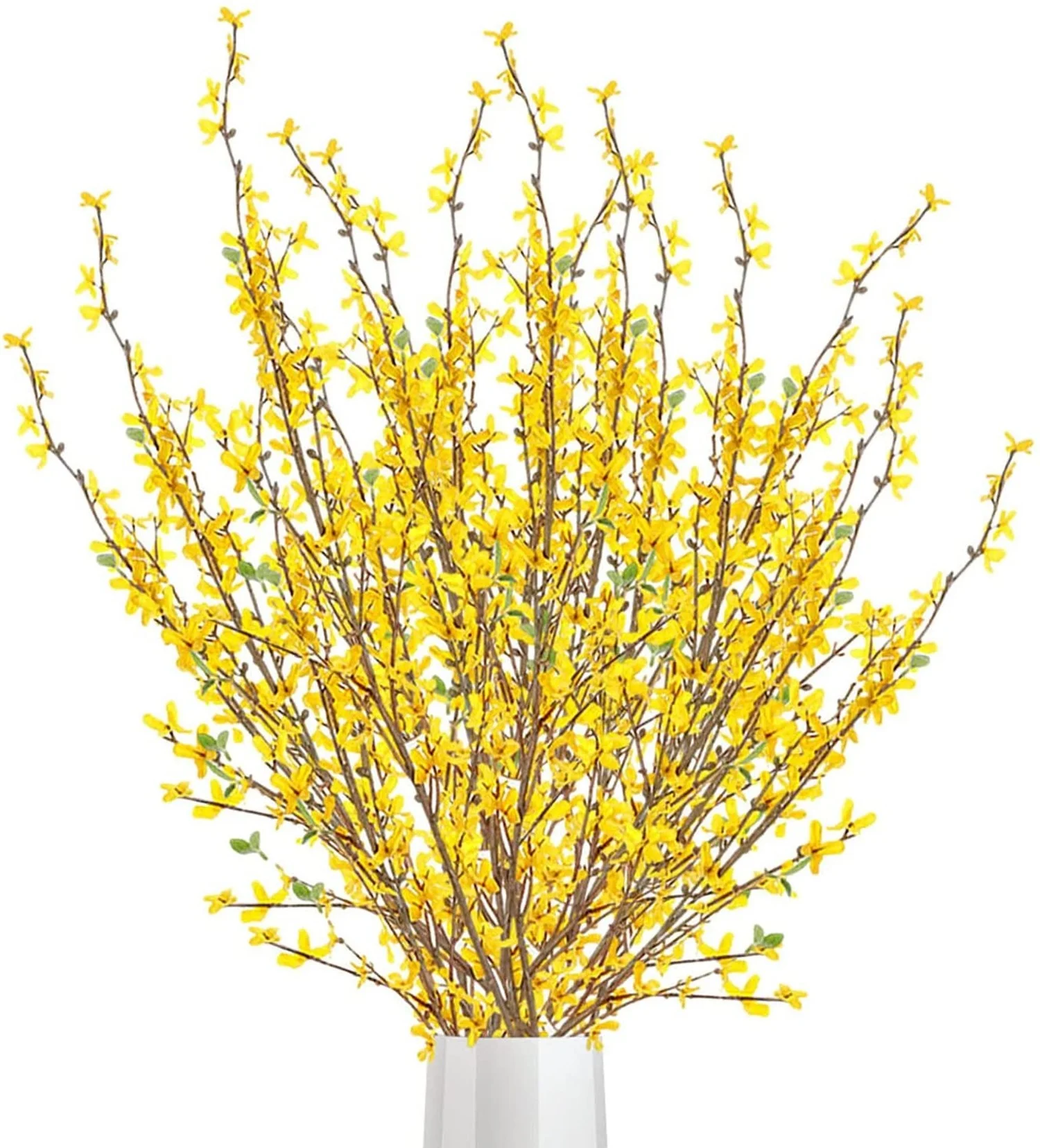 

Artificial Forsythia Blossom Fake Silk Forsythia Branches Jasmine Bouquets for Flower Arrangement Wedding Home Office Decoration