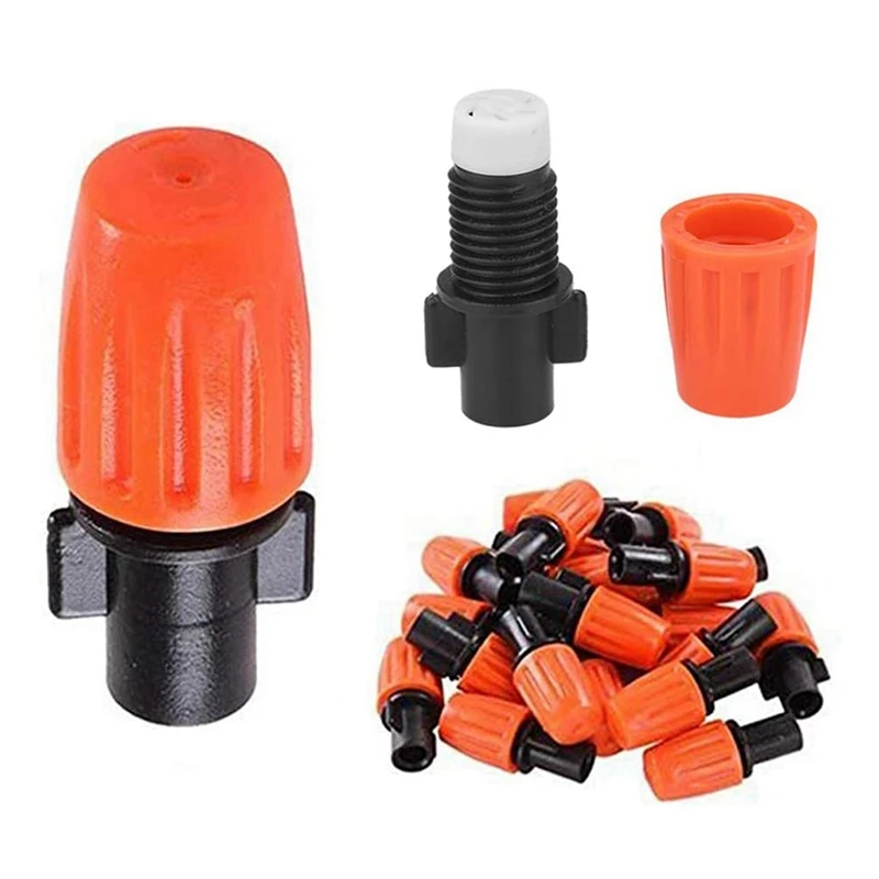 

120 Pcs Micro-Spray Adjustable Flow Irrigation Drippers, Garden Adjustable Sprinkler Drip Irrigation Misting Drip Kit