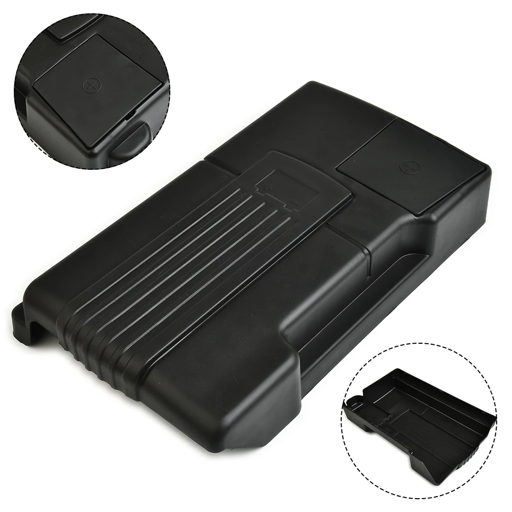 

1pc Black Car Engine Battery Cover Shell Protective Cap For Touran Golf Sportsvan SEAT Batteries Case Auto Parts