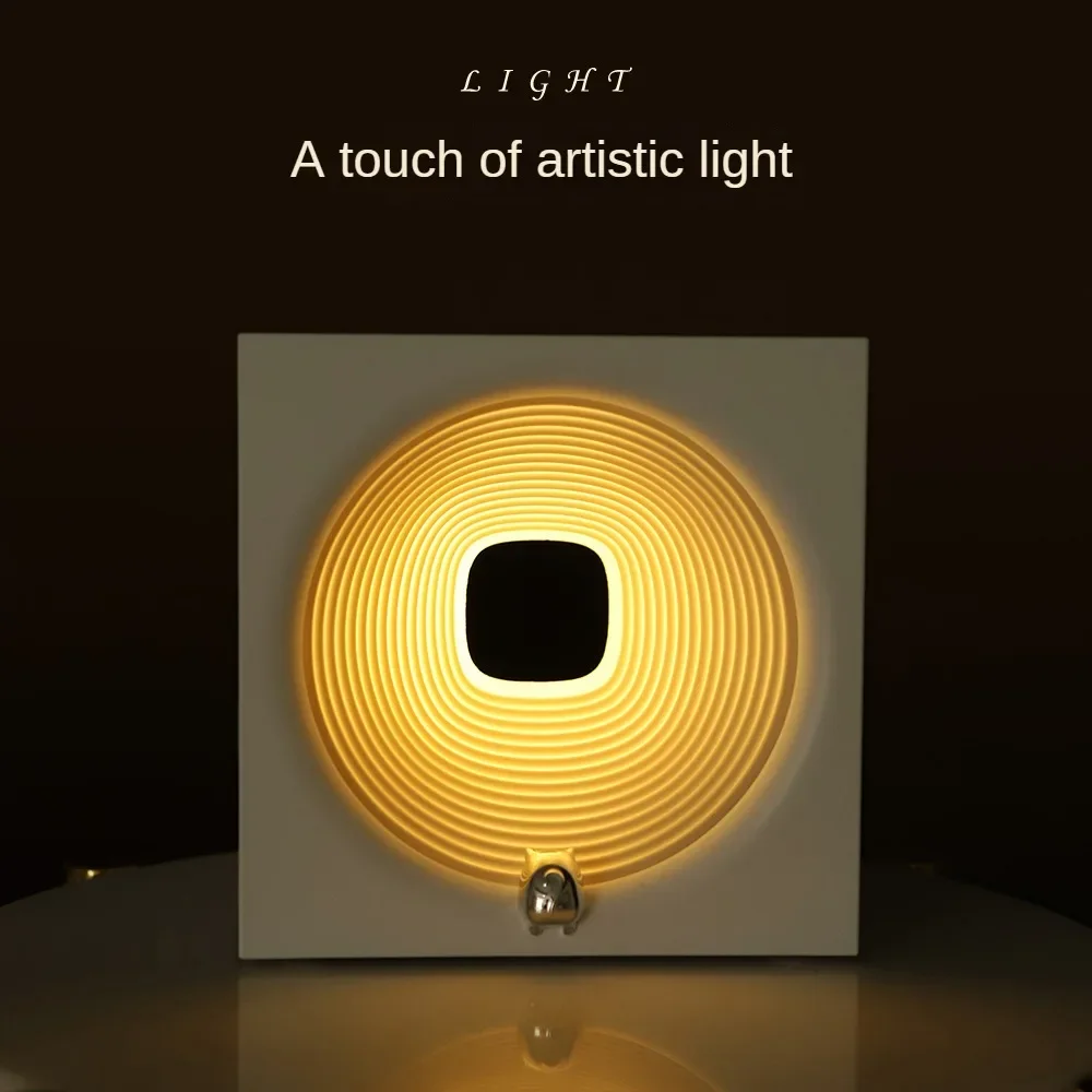 

C34 LED Night Lights Shuttle Future Speaker Mini Bluetooth Sound Bedhead Sleeping Endless Dimming Atmosphere Gift Creative Light