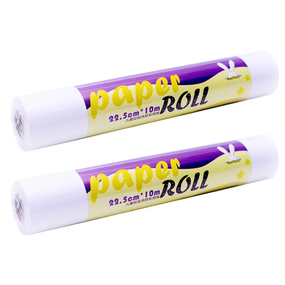 

2Pcs 1000 X 22. 5CM Drawing Paper Roll, Poster Paper Craft Painting Paper Roll Wrapping Paper ( White )