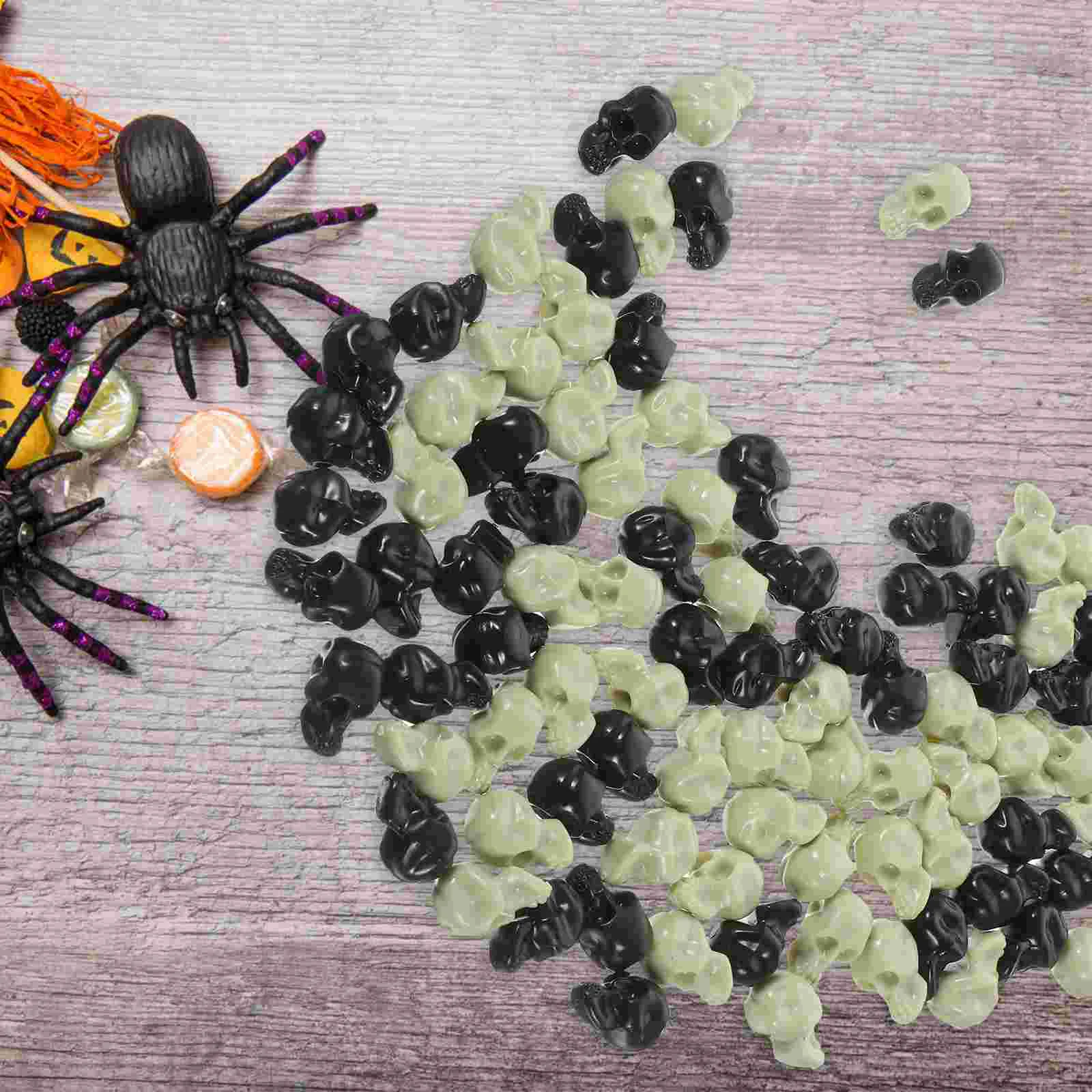 100 шт. игрушки объемные украшение в виде черепа на Хэллоуин маленькая голова