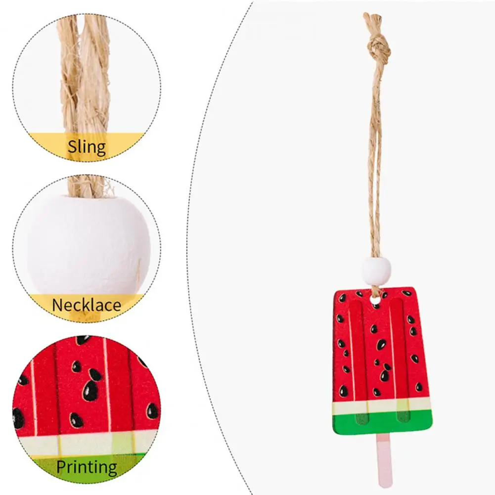 

Fashion Watermelon Pendant Realistic Bright Color Anti-cracking Wall Summer Pendant Party Supply