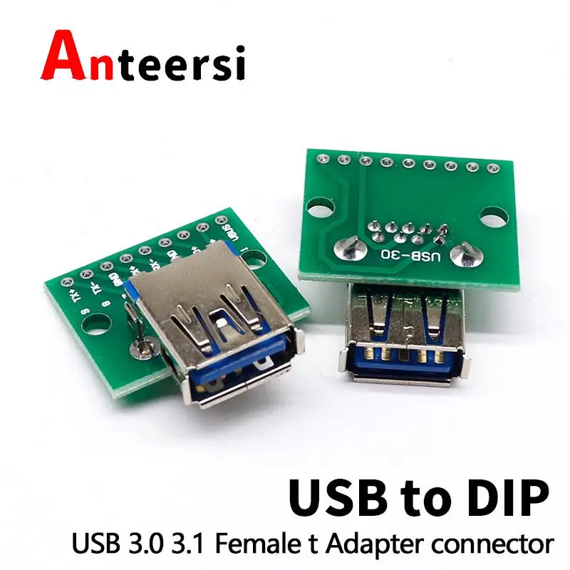 10 шт. адаптер USB 3 0 1 5 контактов | Электронные компоненты и принадлежности