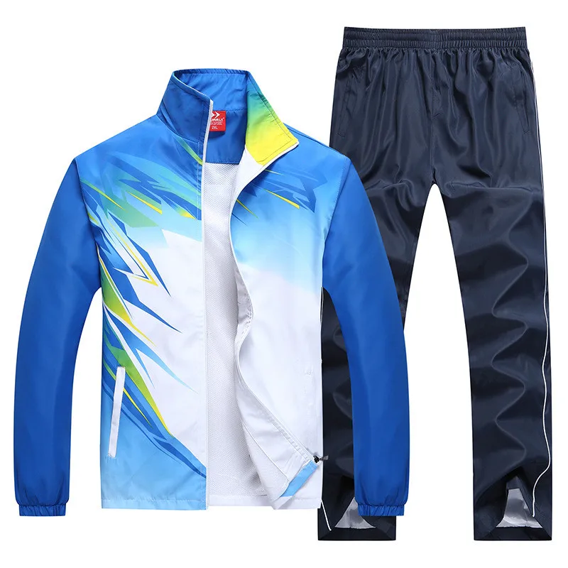 

Мужская спортивная одежда, новый весенне-осенний комплект, тренировочный костюм, 2 предмета, куртка + брюки, одежда для молодых мужчин, повседневный спортивный костюм, Азиатский размер