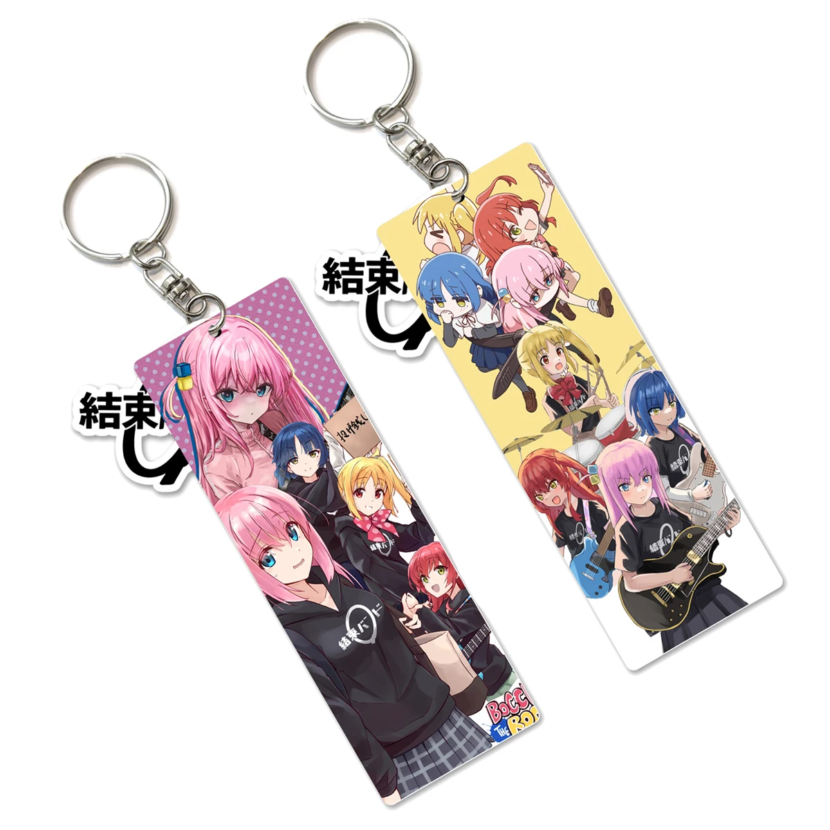 

Cute Rock Anime Girls Keychains Key Holder For Car Bags Fashion PVC Pendant Key Chains For Girls Women Accessories Jewelry