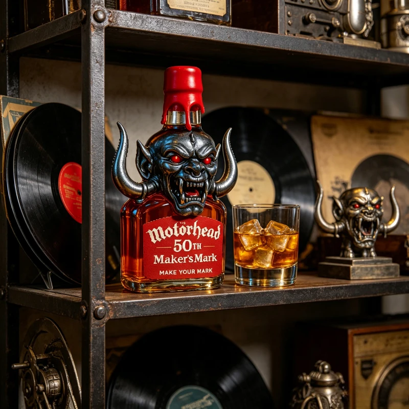 Фото Бутылка для виски Motorhead War Pig к 50-летию группы, коллекционный декор для бара, подарок для фанатов рока №5