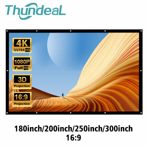 Проекционный экран ThundeaL 180-300 дюймов для проектора