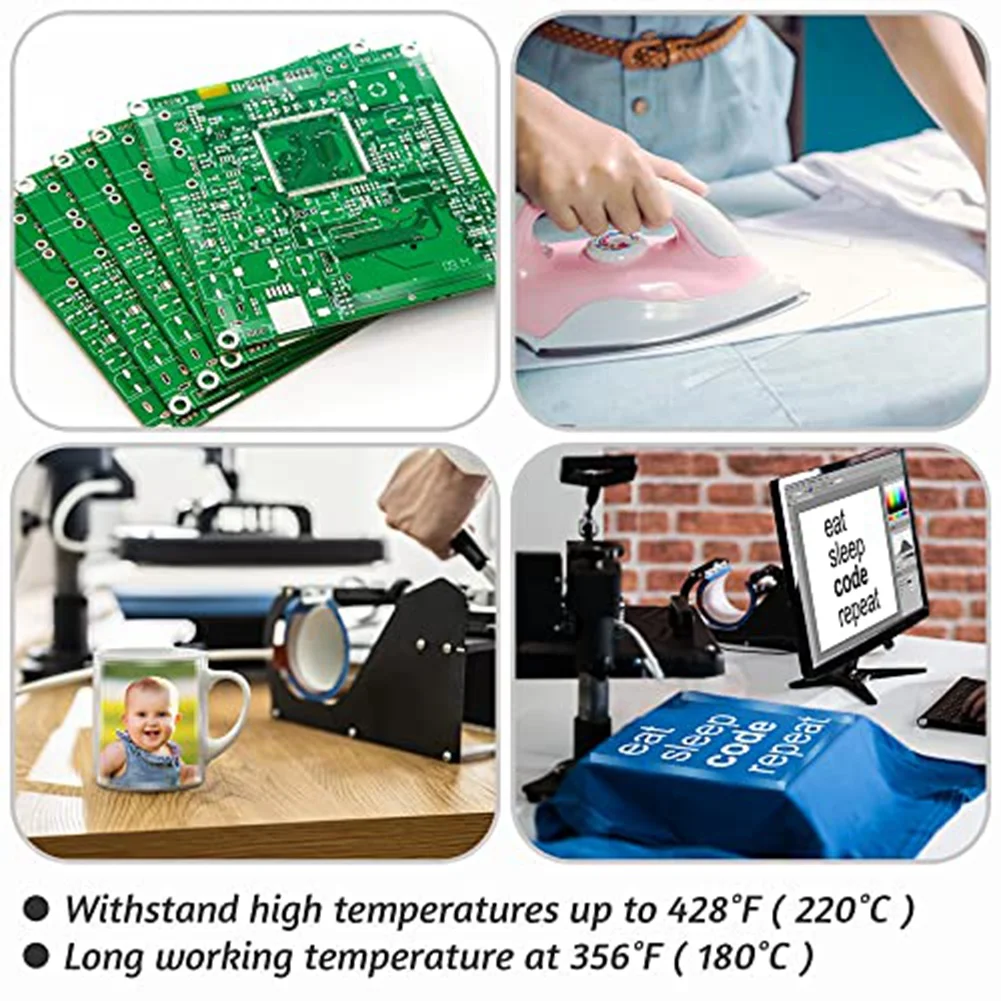 8 рулонов термоленты для сублимации с устойчивыми перчатками переносная лента