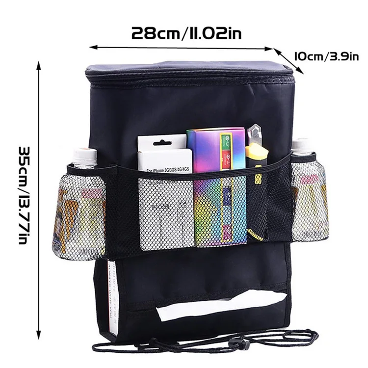 Multi-Pocket Car Seat Back Insulation Storage Bag Thermal Cooler Travel Organizer Case Pouch Bottle Drink Holder Container |