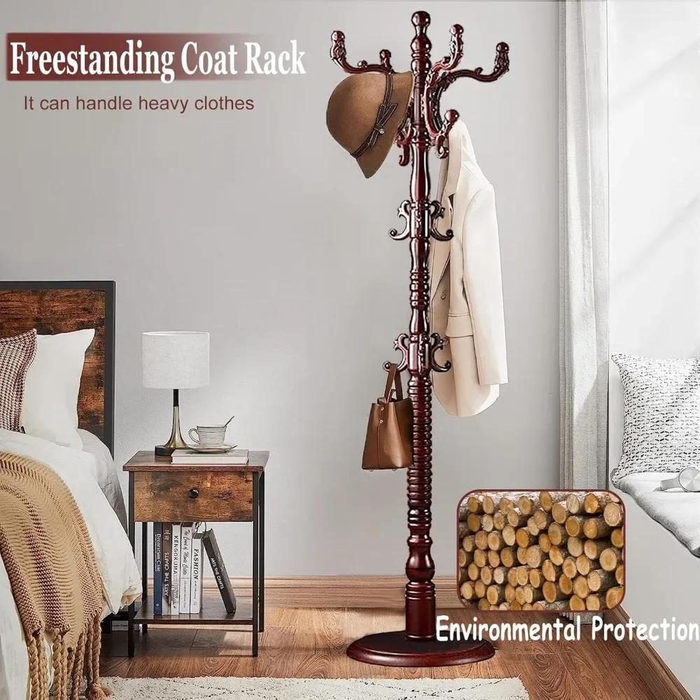 Вешалки для одежды Отдельно стоящие вешалка из натурального дерева прочные