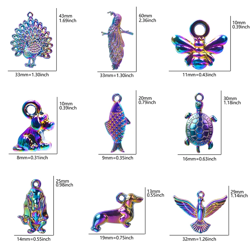

5 шт., подвеска в виде животного, подвеска-бабочка, стрекоза, Подвески для изготовления ювелирных изделий, ожерелье, подвески в виде тигра, ди...