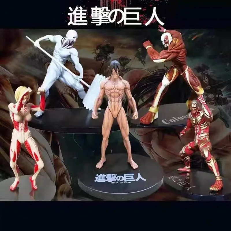 

Original Attack On Titan Levi Action Figures Toys For Children Scout Regiment Eren Reiner Braun Hange Erwin Smith Doll Gift Toys
