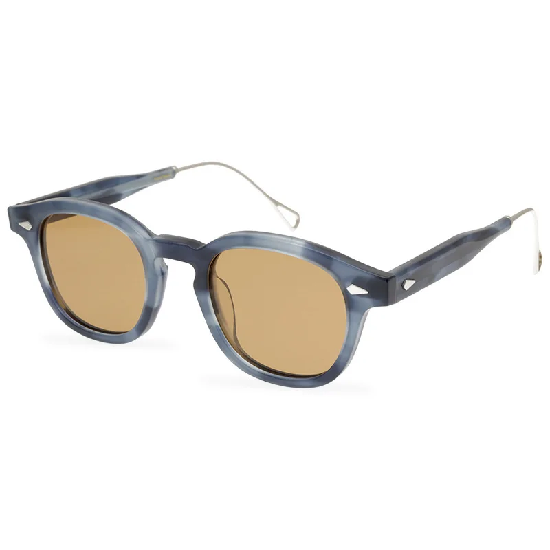 

Japanese Designer Brand Fashional Square Acetate vs Alloy Sunglasses Vintage Retro Polarized Solar Glasses