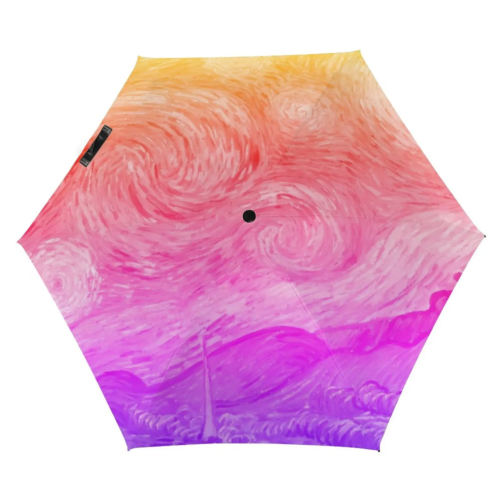 

Abstract Fire Pocket Umbrella The Starry Night Umbrella Mini Windproof 5 Fold 6 Ribs Umbrellas for Male Female