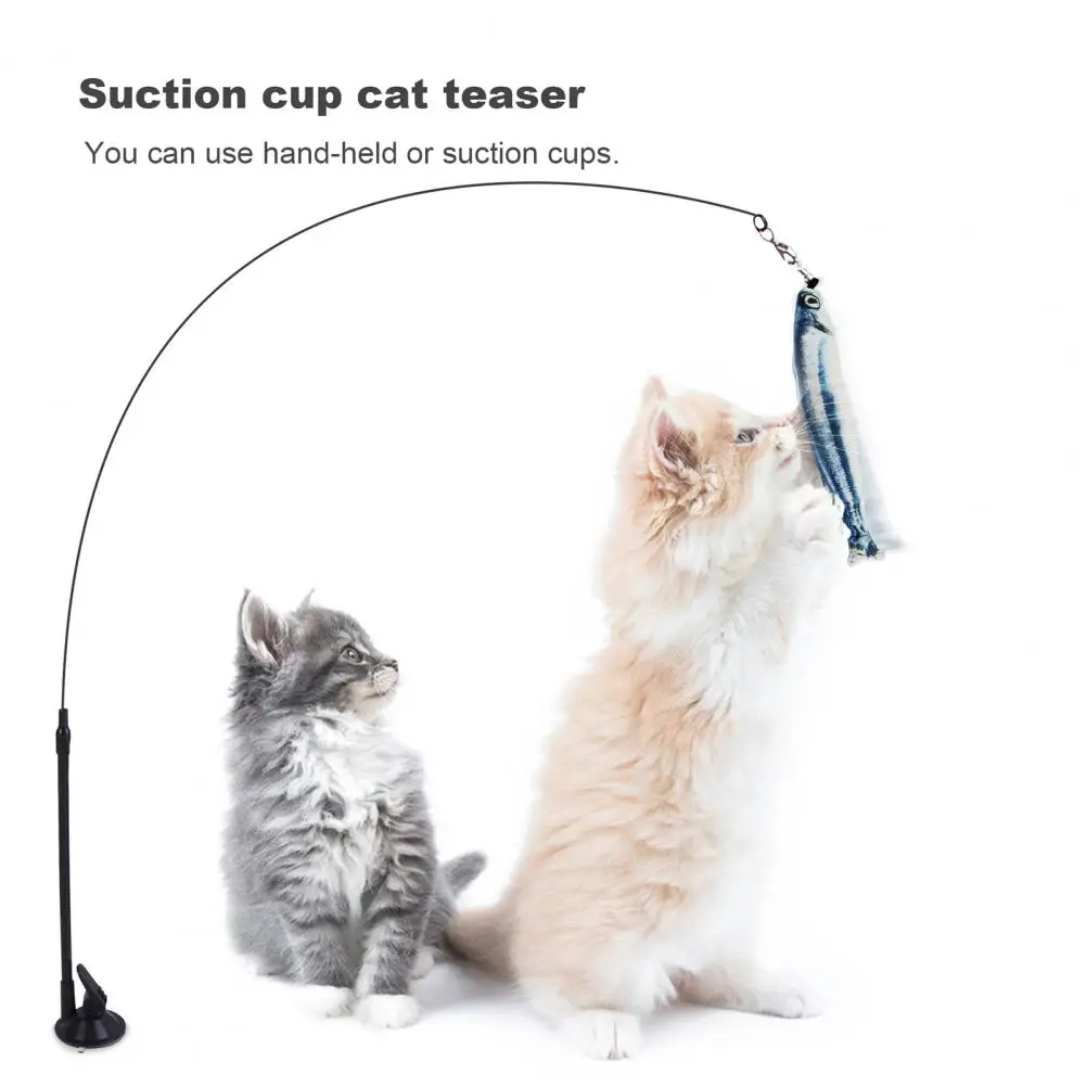 Игрушка-кошка на присоске искусственная игрушка с подвеской в виде саури удобная