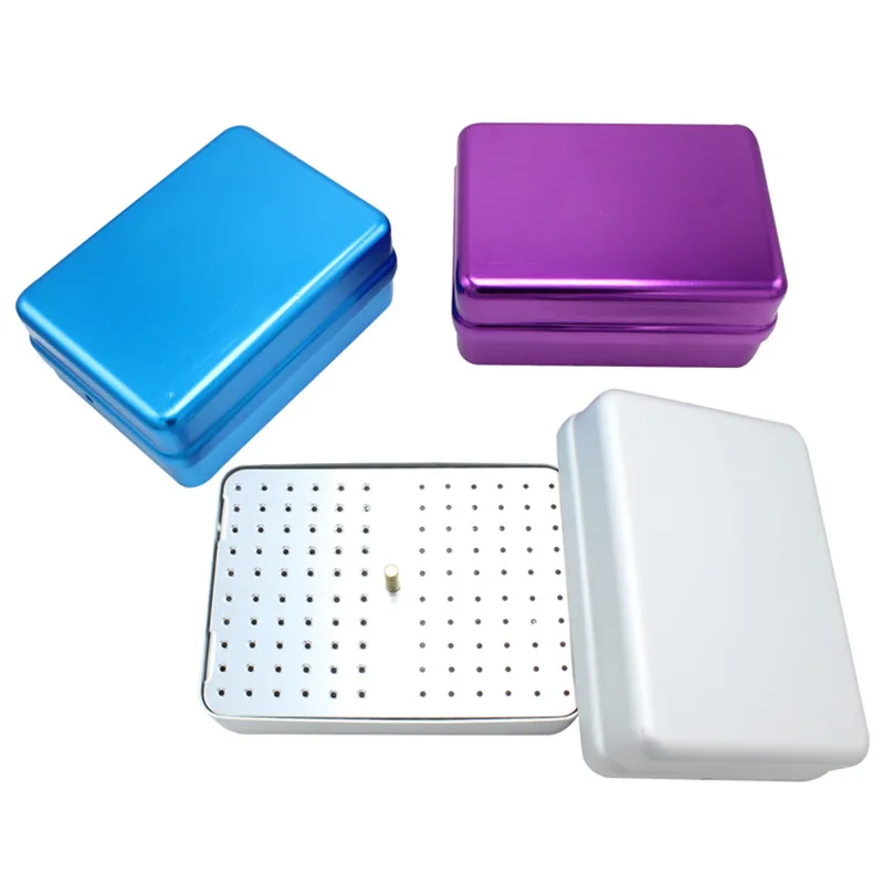 

1Pcs 120 Holes Dental Disinfection Box Full Endo Box Dental Diamond Bur Holder Autoclave Sterilizer Case Burs