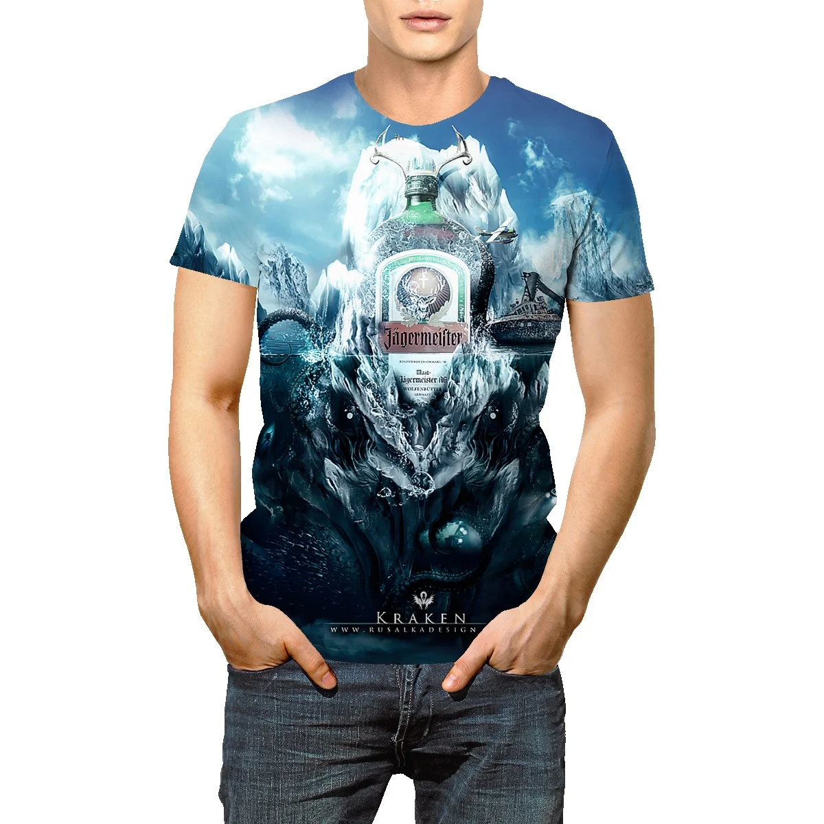 

Мужская футболка с принтом виски, Европейская и американская мода, уличный принт, универсальный Повседневный Топ с коротким рукавом для бар...