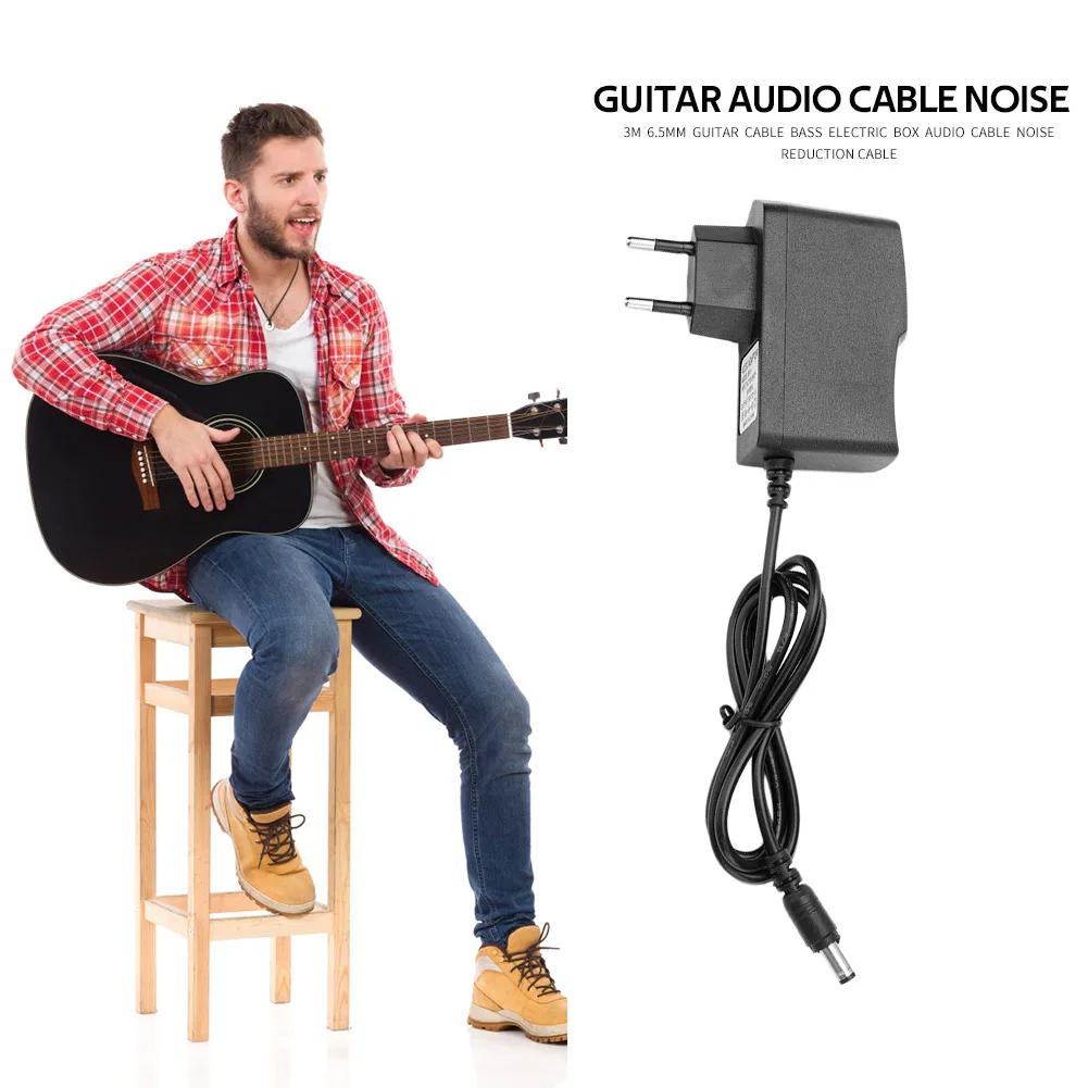 

Адаптер для электрогитары, педаль для создания эффектов с 4-сторонним шнуром питания для гитары 9 в 1 А, легкие портативные музыкальные элеме...