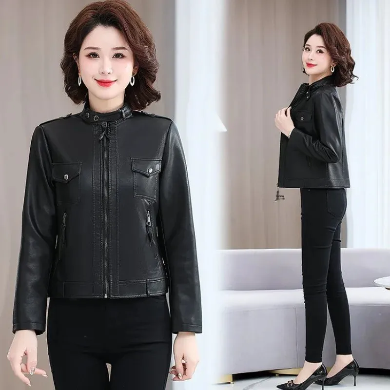 Luxury Middle-Aged And Elderly Women's Jacket 2024 Spring Autumn New Style Casual Fashionable Cropped Loose-Fit Age-Reducing