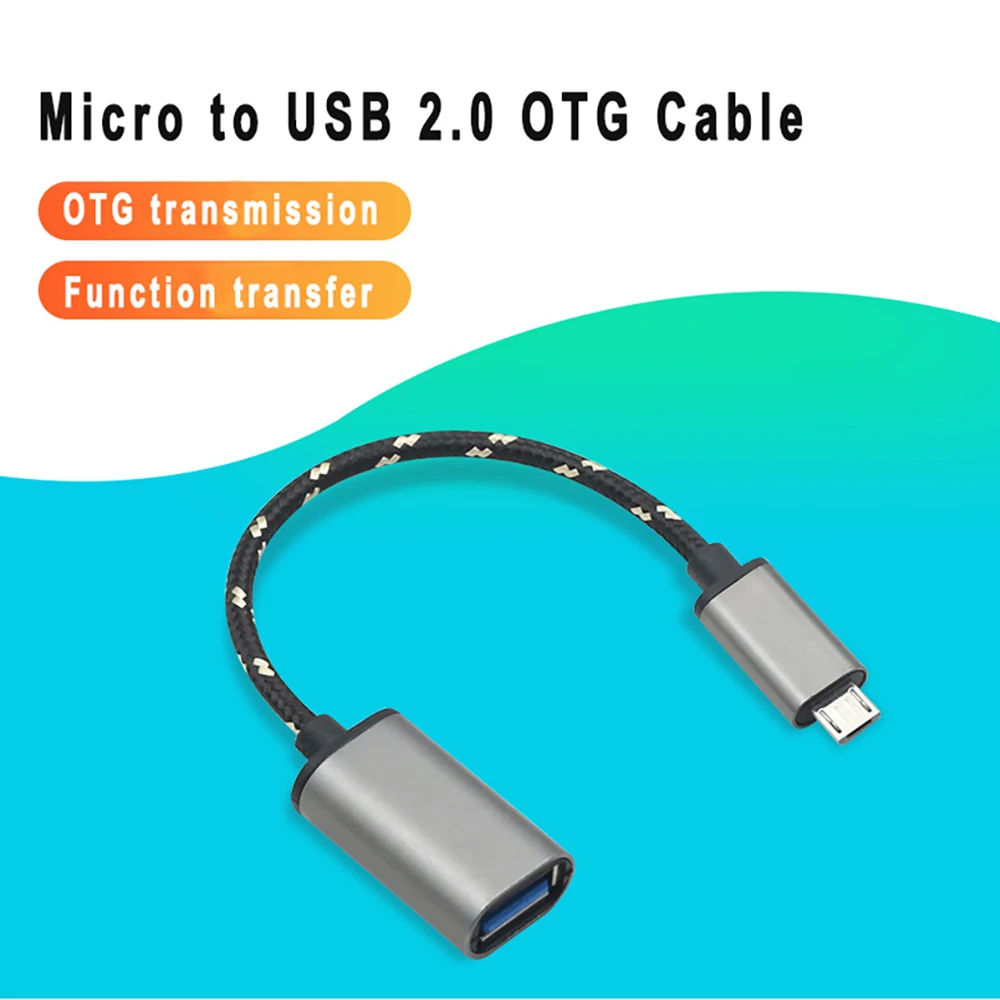 

Micro USB to USB2.0 OTG Cable Adapter for Xiaomi Redmi Note 5 Samsung S6 Tablet Android Mobile Phone Data Transmission Connector