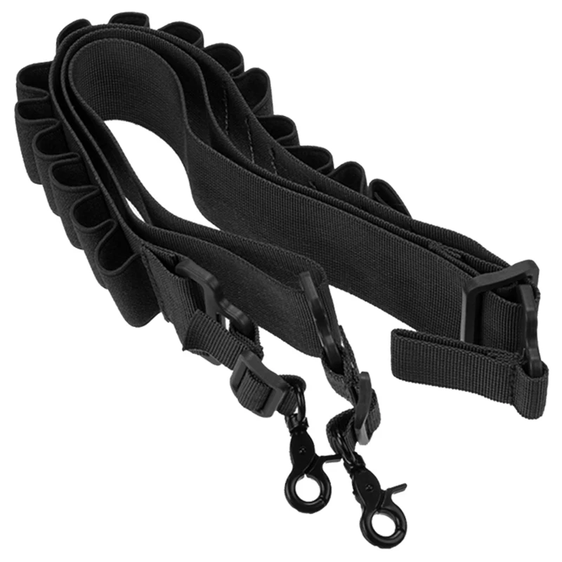 

Tactical 2 Mountain Sling Bandolier 15 Rounds Shotgun Shell Bandolier 12 Gauge Ammo Holder Military Cartridge